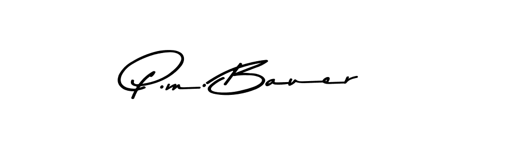 Also You can easily find your signature by using the search form. We will create P.m. Bauer name handwritten signature images for you free of cost using Asem Kandis PERSONAL USE sign style. P.m. Bauer signature style 9 images and pictures png