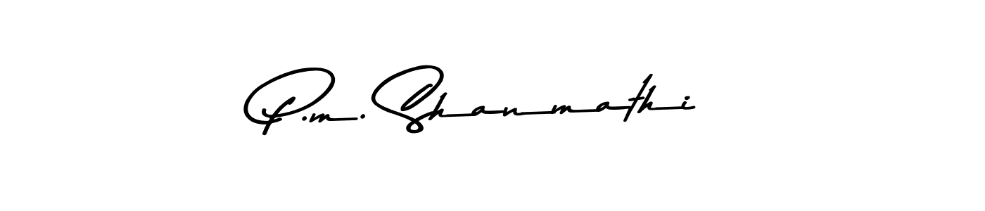 P.m. Shanmathi stylish signature style. Best Handwritten Sign (Asem Kandis PERSONAL USE) for my name. Handwritten Signature Collection Ideas for my name P.m. Shanmathi. P.m. Shanmathi signature style 9 images and pictures png