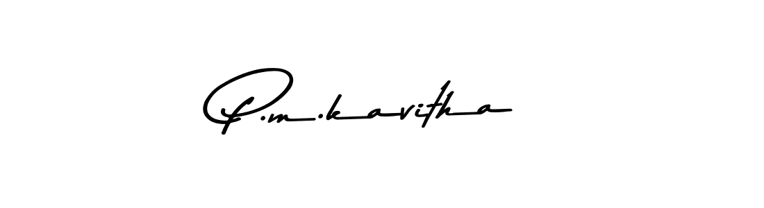 Design your own signature with our free online signature maker. With this signature software, you can create a handwritten (Asem Kandis PERSONAL USE) signature for name P.m.kavitha. P.m.kavitha signature style 9 images and pictures png