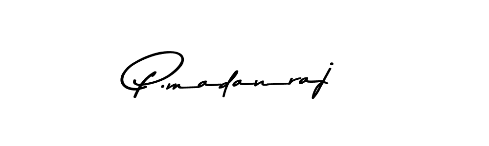 Design your own signature with our free online signature maker. With this signature software, you can create a handwritten (Asem Kandis PERSONAL USE) signature for name P.madanraj. P.madanraj signature style 9 images and pictures png