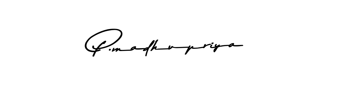 Design your own signature with our free online signature maker. With this signature software, you can create a handwritten (Asem Kandis PERSONAL USE) signature for name P.madhupriya. P.madhupriya signature style 9 images and pictures png