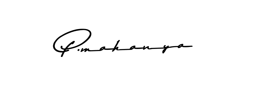 Design your own signature with our free online signature maker. With this signature software, you can create a handwritten (Asem Kandis PERSONAL USE) signature for name P.mahanya. P.mahanya signature style 9 images and pictures png