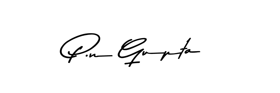 Make a beautiful signature design for name P.n Gupta. With this signature (Asem Kandis PERSONAL USE) style, you can create a handwritten signature for free. P.n Gupta signature style 9 images and pictures png