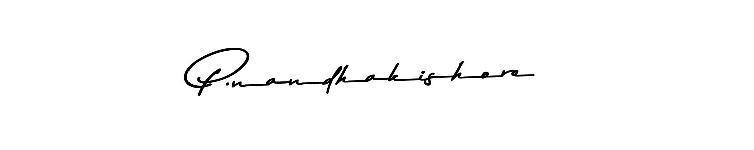 Design your own signature with our free online signature maker. With this signature software, you can create a handwritten (Asem Kandis PERSONAL USE) signature for name P.nandhakishore. P.nandhakishore signature style 9 images and pictures png