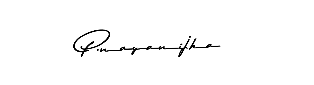 Make a beautiful signature design for name P.nayanijha. With this signature (Asem Kandis PERSONAL USE) style, you can create a handwritten signature for free. P.nayanijha signature style 9 images and pictures png