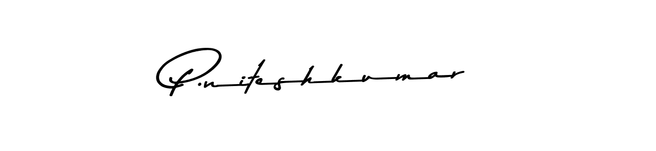 How to make P.niteshkumar signature? Asem Kandis PERSONAL USE is a professional autograph style. Create handwritten signature for P.niteshkumar name. P.niteshkumar signature style 9 images and pictures png