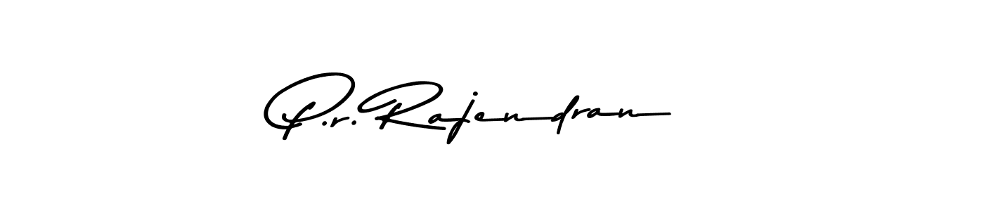 The best way (Asem Kandis PERSONAL USE) to make a short signature is to pick only two or three words in your name. The name P.r. Rajendran include a total of six letters. For converting this name. P.r. Rajendran signature style 9 images and pictures png