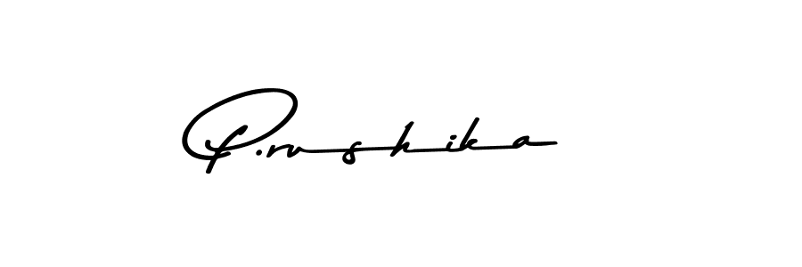 How to make P.rushika signature? Asem Kandis PERSONAL USE is a professional autograph style. Create handwritten signature for P.rushika name. P.rushika signature style 9 images and pictures png