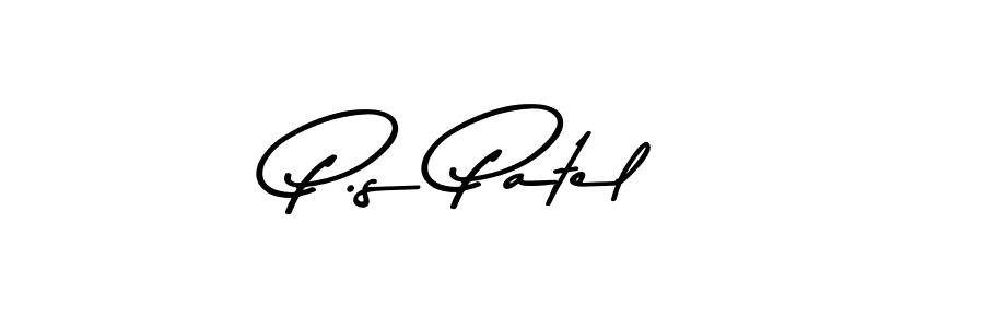 Design your own signature with our free online signature maker. With this signature software, you can create a handwritten (Asem Kandis PERSONAL USE) signature for name P.s Patel. P.s Patel signature style 9 images and pictures png