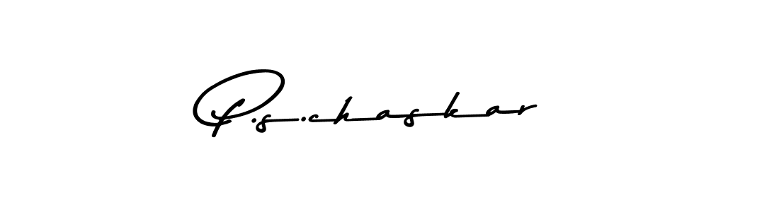 Similarly Asem Kandis PERSONAL USE is the best handwritten signature design. Signature creator online .You can use it as an online autograph creator for name P.s.chaskar. P.s.chaskar signature style 9 images and pictures png