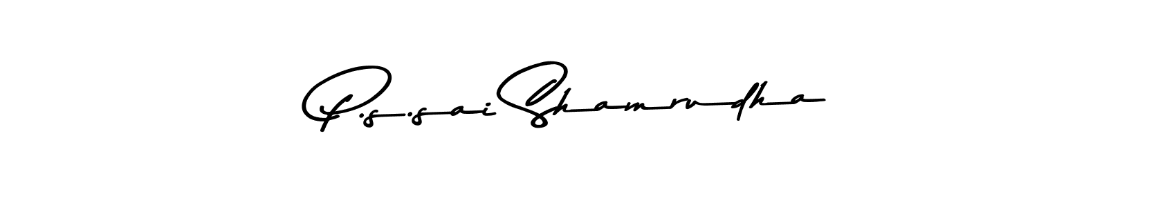 Similarly Asem Kandis PERSONAL USE is the best handwritten signature design. Signature creator online .You can use it as an online autograph creator for name P.s.sai Shamrudha. P.s.sai Shamrudha signature style 9 images and pictures png