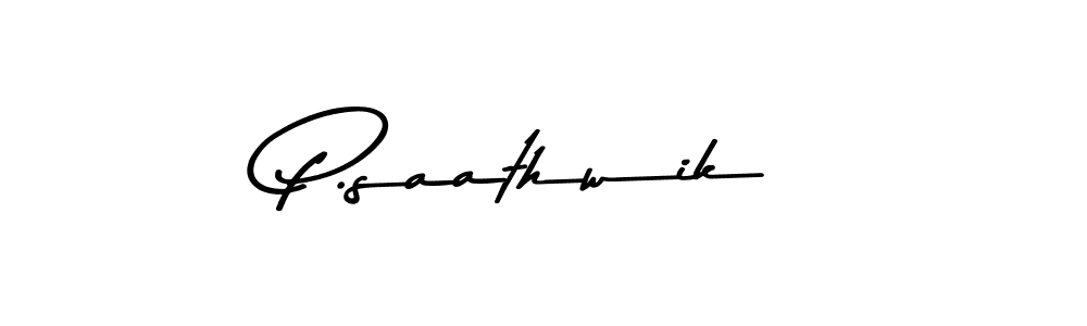 How to make P.saathwik signature? Asem Kandis PERSONAL USE is a professional autograph style. Create handwritten signature for P.saathwik name. P.saathwik signature style 9 images and pictures png