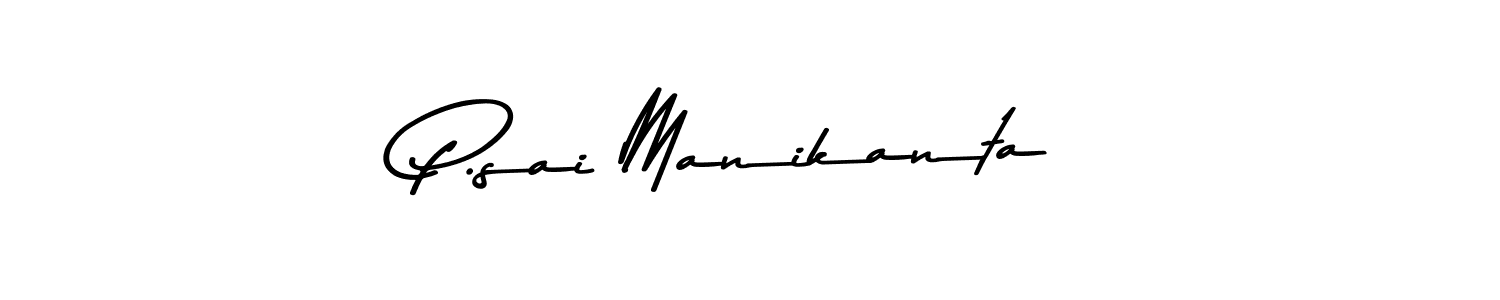 Make a beautiful signature design for name P.sai Manikanta. With this signature (Asem Kandis PERSONAL USE) style, you can create a handwritten signature for free. P.sai Manikanta signature style 9 images and pictures png