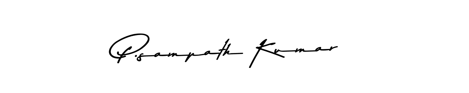 You should practise on your own different ways (Asem Kandis PERSONAL USE) to write your name (P.sampath Kumar) in signature. don't let someone else do it for you. P.sampath Kumar signature style 9 images and pictures png