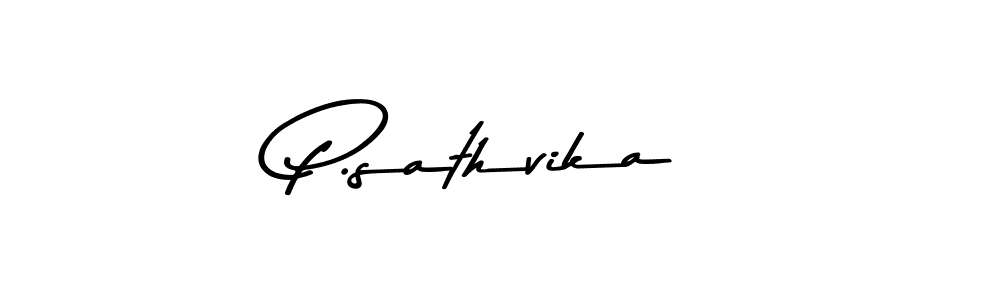 Design your own signature with our free online signature maker. With this signature software, you can create a handwritten (Asem Kandis PERSONAL USE) signature for name P.sathvika. P.sathvika signature style 9 images and pictures png