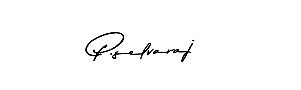 Make a beautiful signature design for name P.selvaraj. With this signature (Asem Kandis PERSONAL USE) style, you can create a handwritten signature for free. P.selvaraj signature style 9 images and pictures png