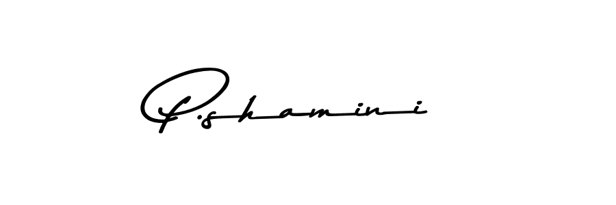 Create a beautiful signature design for name P.shamini. With this signature (Asem Kandis PERSONAL USE) fonts, you can make a handwritten signature for free. P.shamini signature style 9 images and pictures png