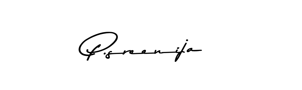 Make a beautiful signature design for name P.sreenija. With this signature (Asem Kandis PERSONAL USE) style, you can create a handwritten signature for free. P.sreenija signature style 9 images and pictures png