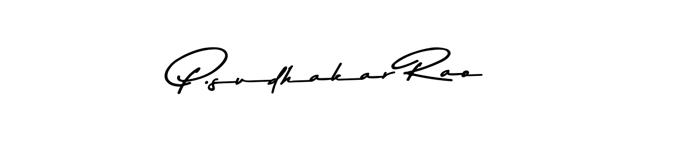 Design your own signature with our free online signature maker. With this signature software, you can create a handwritten (Asem Kandis PERSONAL USE) signature for name P.sudhakar Rao. P.sudhakar Rao signature style 9 images and pictures png