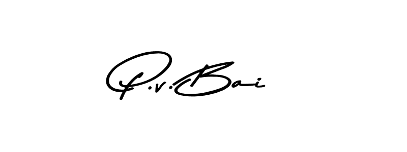 Check out images of Autograph of P.v. Bai name. Actor P.v. Bai Signature Style. Asem Kandis PERSONAL USE is a professional sign style online. P.v. Bai signature style 9 images and pictures png