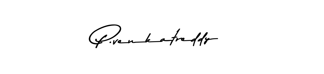 Make a beautiful signature design for name P.venkatreddy. With this signature (Asem Kandis PERSONAL USE) style, you can create a handwritten signature for free. P.venkatreddy signature style 9 images and pictures png