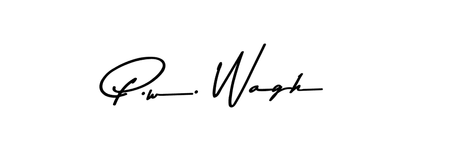 You should practise on your own different ways (Asem Kandis PERSONAL USE) to write your name (P.w. Wagh) in signature. don't let someone else do it for you. P.w. Wagh signature style 9 images and pictures png