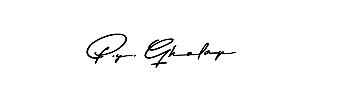 Use a signature maker to create a handwritten signature online. With this signature software, you can design (Asem Kandis PERSONAL USE) your own signature for name P.y. Gholap. P.y. Gholap signature style 9 images and pictures png