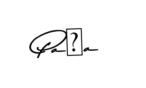 How to make Paşa name signature. Use Asem Kandis PERSONAL USE style for creating short signs online. This is the latest handwritten sign. Paşa signature style 9 images and pictures png