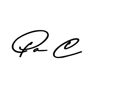 How to make Pa C name signature. Use Asem Kandis PERSONAL USE style for creating short signs online. This is the latest handwritten sign. Pa C signature style 9 images and pictures png