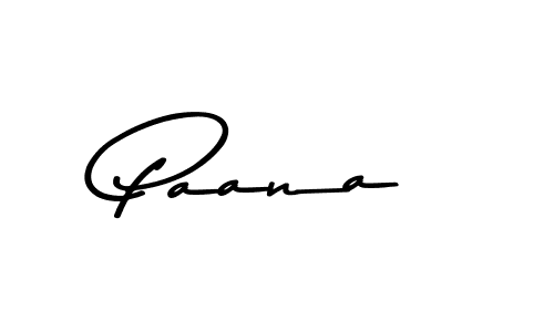 Create a beautiful signature design for name Paana. With this signature (Asem Kandis PERSONAL USE) fonts, you can make a handwritten signature for free. Paana signature style 9 images and pictures png