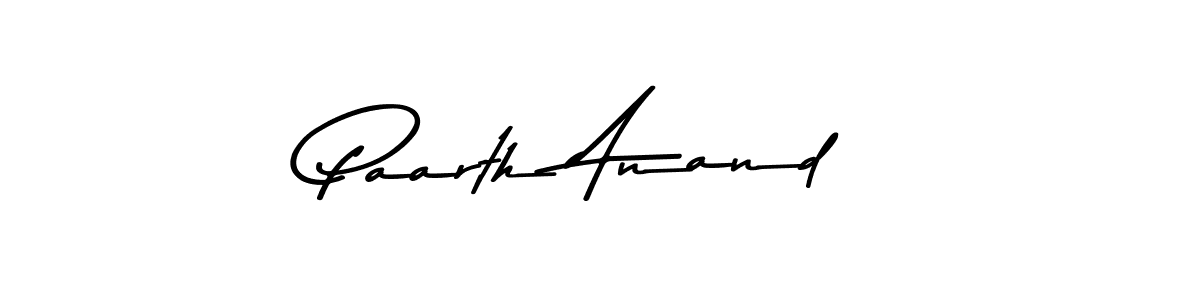 How to make Paarth Anand name signature. Use Asem Kandis PERSONAL USE style for creating short signs online. This is the latest handwritten sign. Paarth Anand signature style 9 images and pictures png