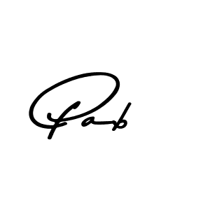 Use a signature maker to create a handwritten signature online. With this signature software, you can design (Asem Kandis PERSONAL USE) your own signature for name Pab. Pab signature style 9 images and pictures png