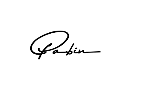 Use a signature maker to create a handwritten signature online. With this signature software, you can design (Asem Kandis PERSONAL USE) your own signature for name Pabin. Pabin signature style 9 images and pictures png