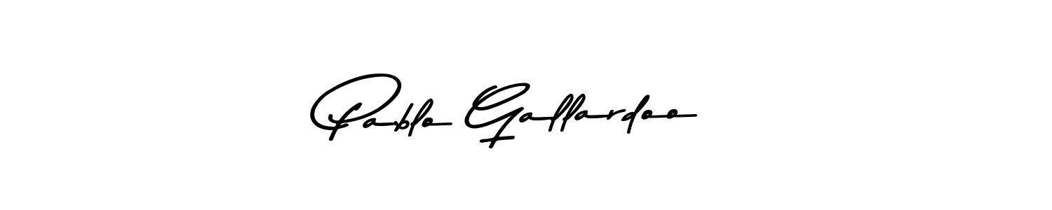 Make a beautiful signature design for name Pablo Gallardoo. With this signature (Asem Kandis PERSONAL USE) style, you can create a handwritten signature for free. Pablo Gallardoo signature style 9 images and pictures png