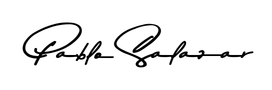A stylish, flowing autograph style designed for name Pablo Salazar using Asem Kandis PERSONAL USE typography. Perfect for digital creative projects. Pablo Salazar signature style 9 images and pictures png