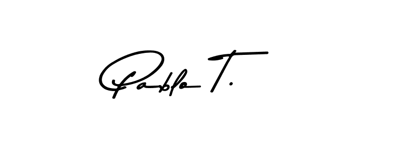 This is the best signature style for the Pablo T. name. Also you like these signature font (Asem Kandis PERSONAL USE). Mix name signature. Pablo T. signature style 9 images and pictures png