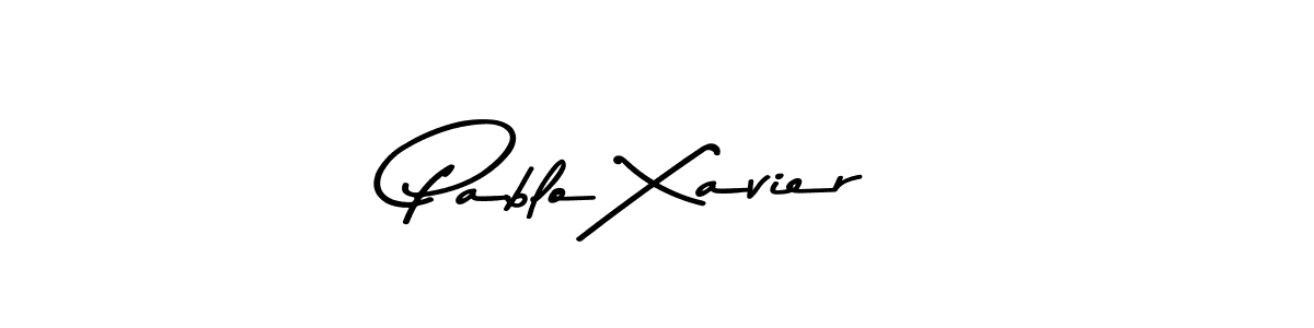 How to make Pablo Xavier name signature. Use Asem Kandis PERSONAL USE style for creating short signs online. This is the latest handwritten sign. Pablo Xavier signature style 9 images and pictures png