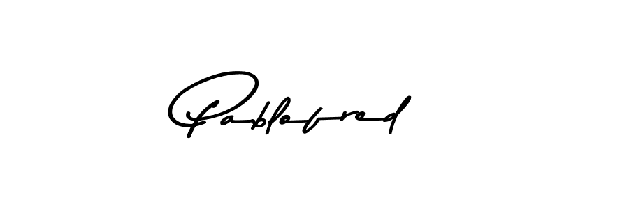 Create a beautiful signature design for name Pablofred. With this signature (Asem Kandis PERSONAL USE) fonts, you can make a handwritten signature for free. Pablofred signature style 9 images and pictures png