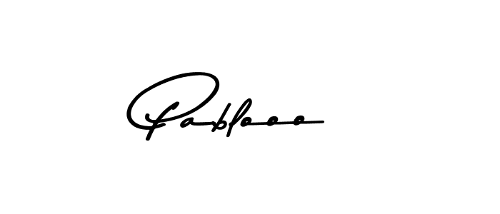 Create a beautiful signature design for name Pablooo. With this signature (Asem Kandis PERSONAL USE) fonts, you can make a handwritten signature for free. Pablooo signature style 9 images and pictures png