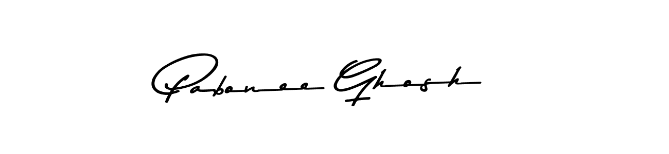 Pabonee Ghosh stylish signature style. Best Handwritten Sign (Asem Kandis PERSONAL USE) for my name. Handwritten Signature Collection Ideas for my name Pabonee Ghosh. Pabonee Ghosh signature style 9 images and pictures png