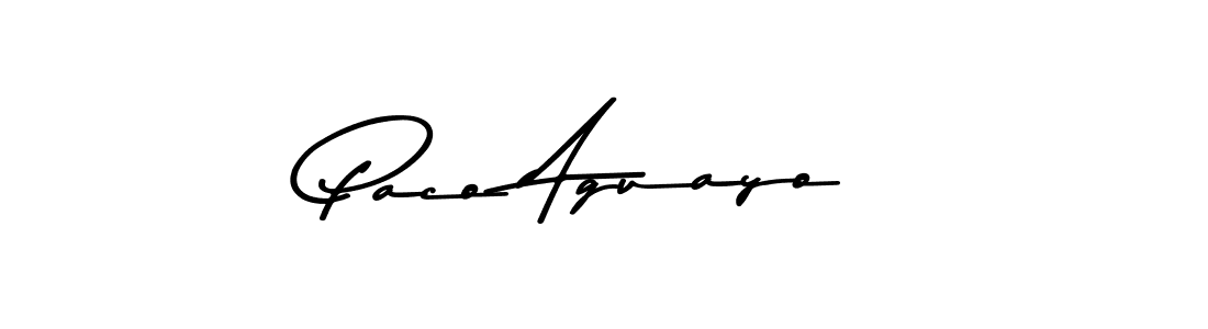 Create a beautiful signature design for name Paco Aguayo. With this signature (Asem Kandis PERSONAL USE) fonts, you can make a handwritten signature for free. Paco Aguayo signature style 9 images and pictures png