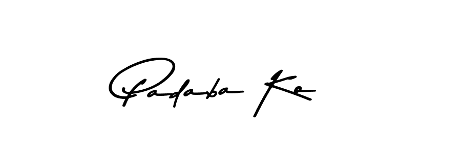 How to make Padaba Ko name signature. Use Asem Kandis PERSONAL USE style for creating short signs online. This is the latest handwritten sign. Padaba Ko signature style 9 images and pictures png