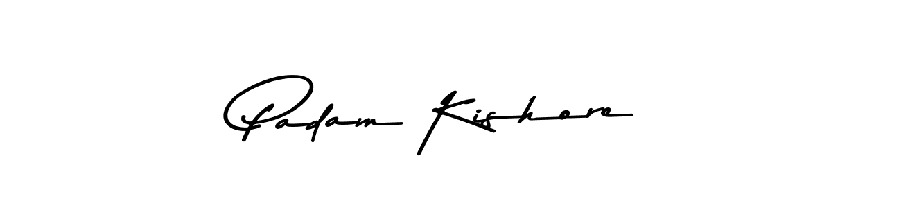 How to make Padam Kishore name signature. Use Asem Kandis PERSONAL USE style for creating short signs online. This is the latest handwritten sign. Padam Kishore signature style 9 images and pictures png
