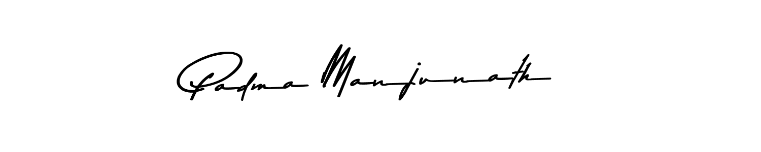 How to make Padma Manjunath name signature. Use Asem Kandis PERSONAL USE style for creating short signs online. This is the latest handwritten sign. Padma Manjunath signature style 9 images and pictures png