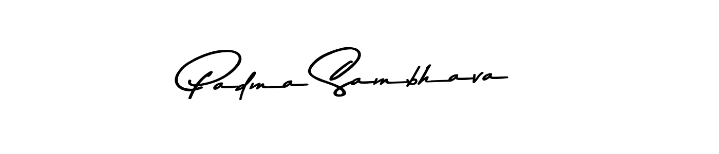 How to make Padma Sambhava name signature. Use Asem Kandis PERSONAL USE style for creating short signs online. This is the latest handwritten sign. Padma Sambhava signature style 9 images and pictures png