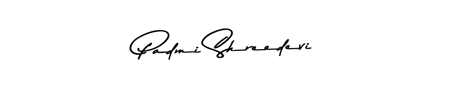 Create a beautiful signature design for name Padmi Shreedevi. With this signature (Asem Kandis PERSONAL USE) fonts, you can make a handwritten signature for free. Padmi Shreedevi signature style 9 images and pictures png