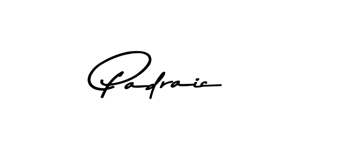 How to make Padraic name signature. Use Asem Kandis PERSONAL USE style for creating short signs online. This is the latest handwritten sign. Padraic signature style 9 images and pictures png