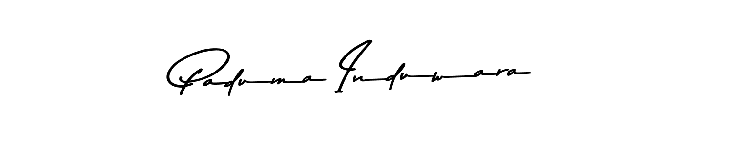 Design your own signature with our free online signature maker. With this signature software, you can create a handwritten (Asem Kandis PERSONAL USE) signature for name Paduma Induwara. Paduma Induwara signature style 9 images and pictures png