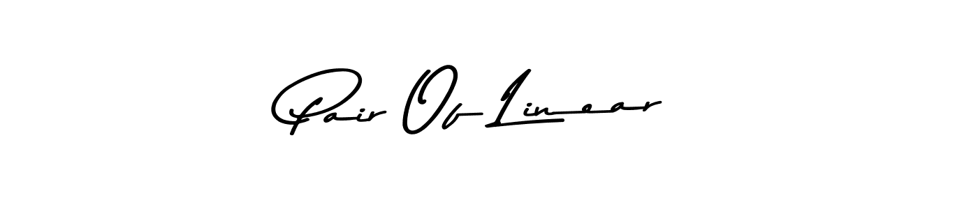 How to make Pair Of Linear name signature. Use Asem Kandis PERSONAL USE style for creating short signs online. This is the latest handwritten sign. Pair Of Linear signature style 9 images and pictures png