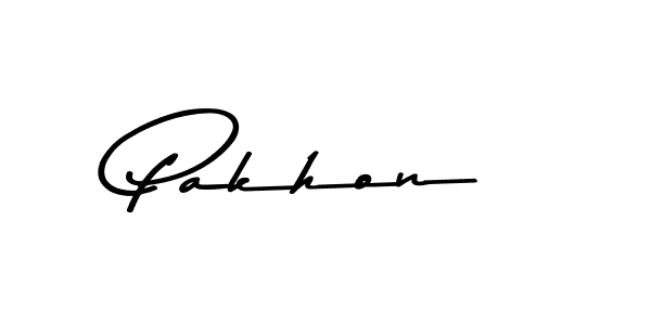 How to make Pakhon name signature. Use Asem Kandis PERSONAL USE style for creating short signs online. This is the latest handwritten sign. Pakhon signature style 9 images and pictures png